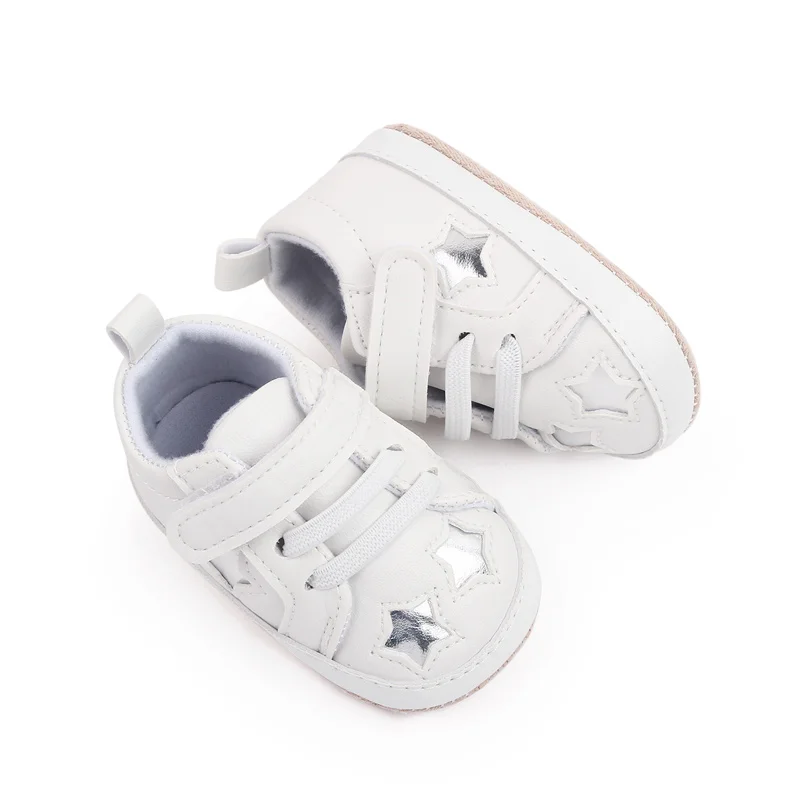 Sofe PU leather star design toddler baby boy sneakers shoes casual boy newborn infant shoes supplier