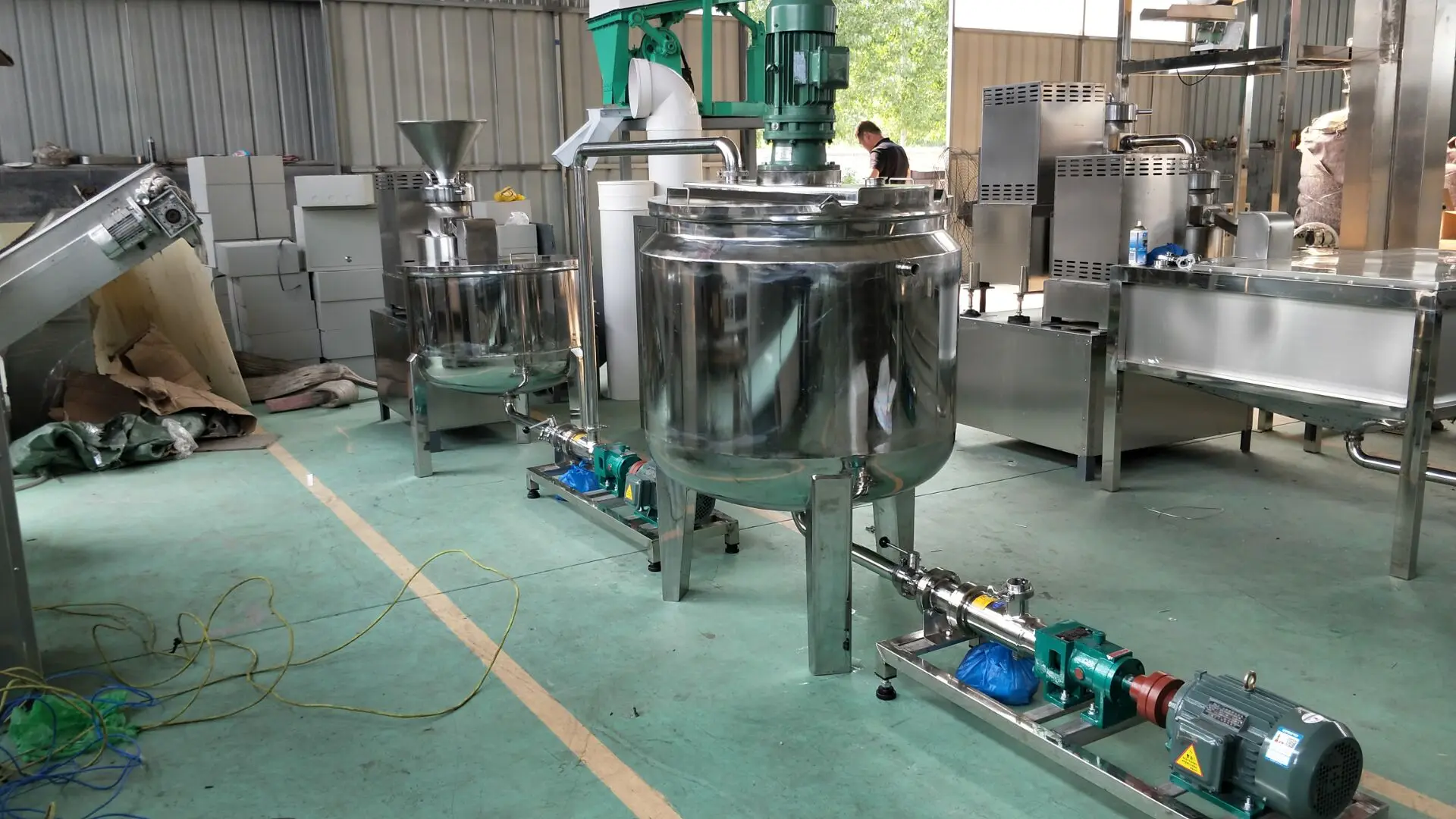 Peanut Butter Processing Line Automatic Peanut Butter Production Line Butter Making Line