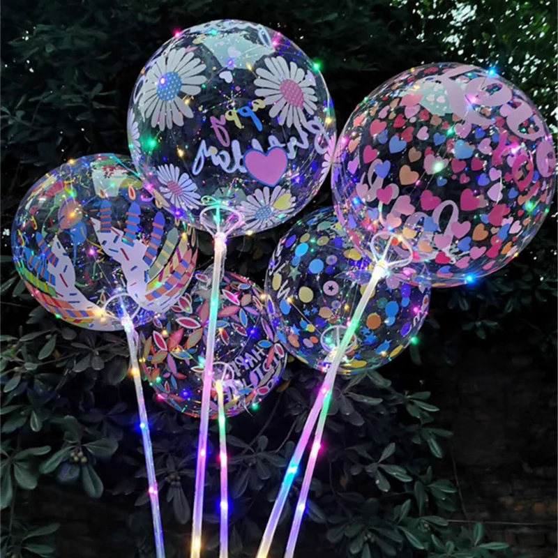 personalized balloon illuminated
