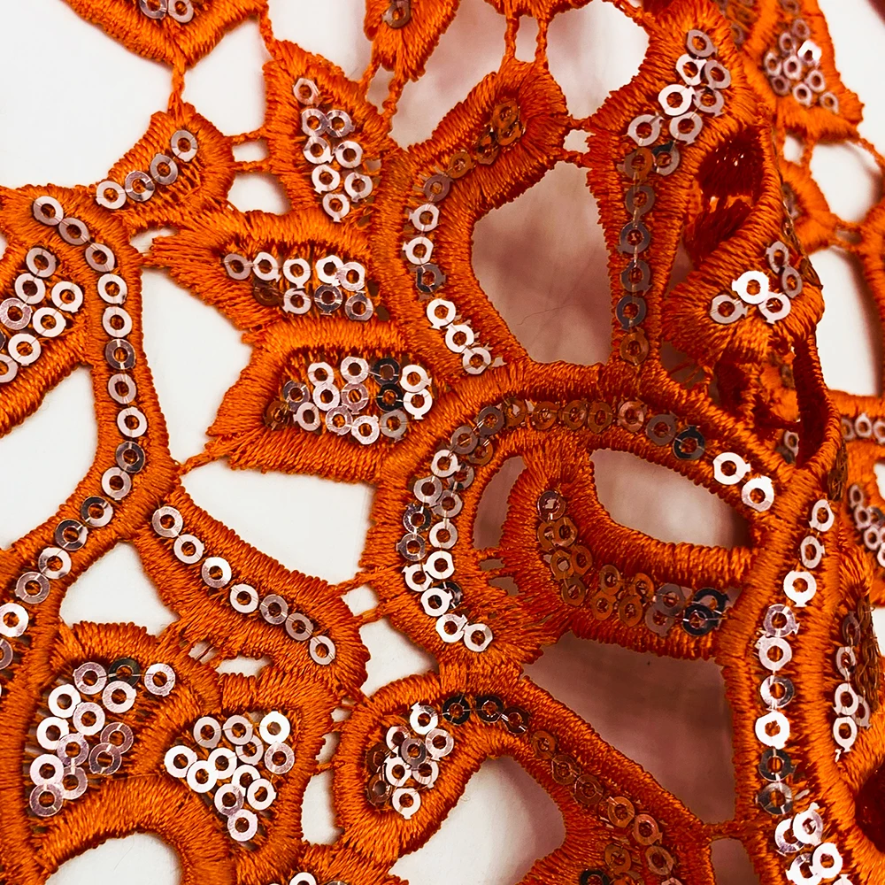 Французская кружевная ткань Роскошная с блестками вышивка бисером кружево тюль блестки