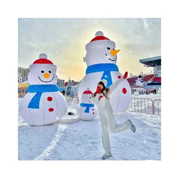 2024 New Advertising Inflatable White Christmas Inflatable Snowman Model Inflatable Cartoon Character