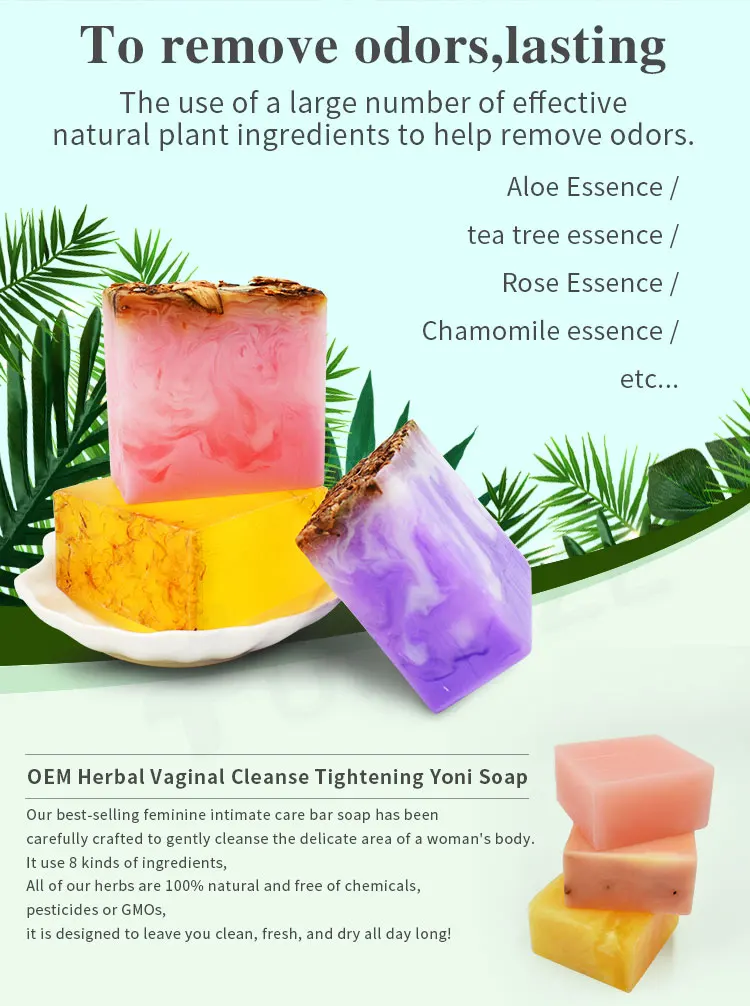 Vaginal Care Cleaning Handmade Yoni Soap Fresh Vaginal Flower Rose Yoni