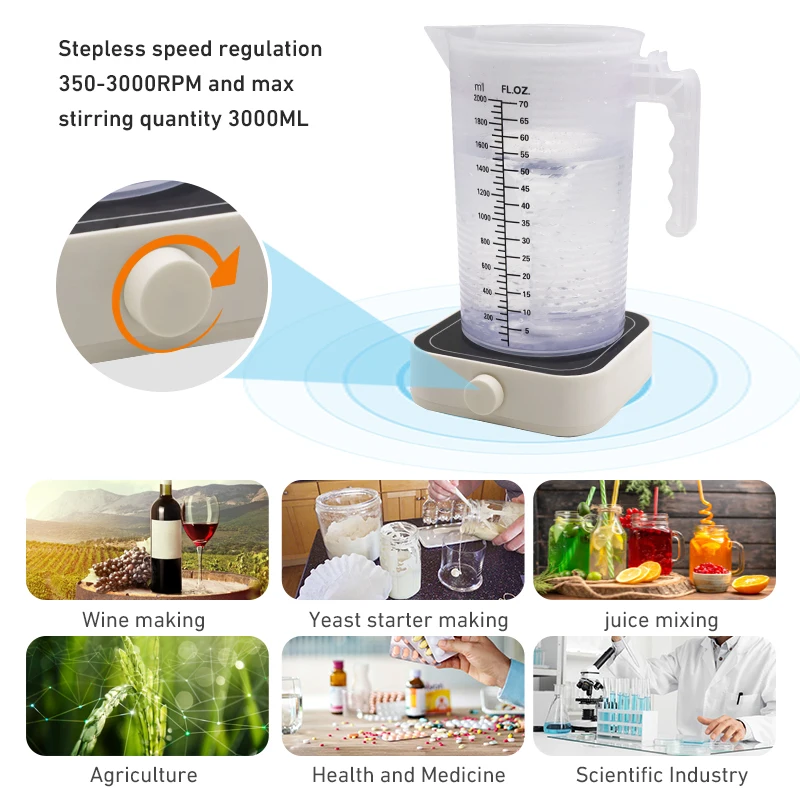 Fast Delivery Laboratory Powerful 3L Mini Liquid Mixing Magnetic Stirrer With Adjustable Speed