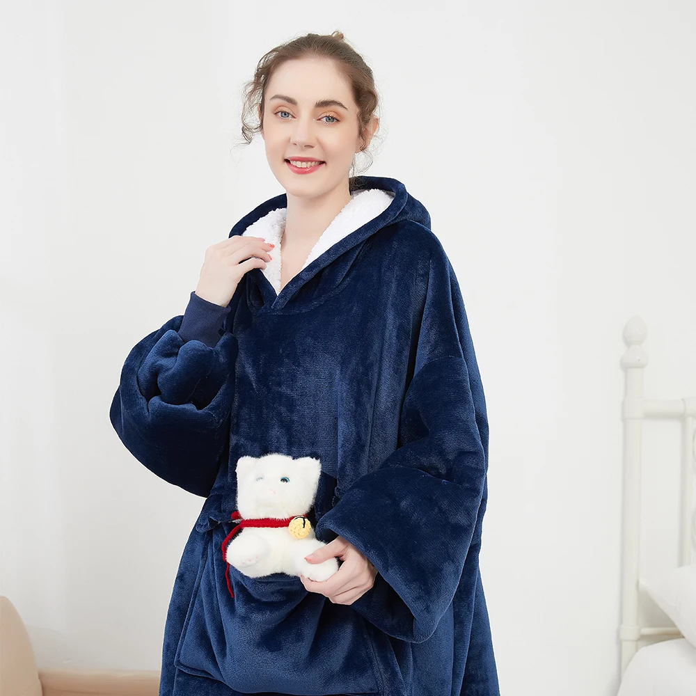 Winter Comfortable Oversized Hoodie Blanket Soft Life Cozy Sweatshirt