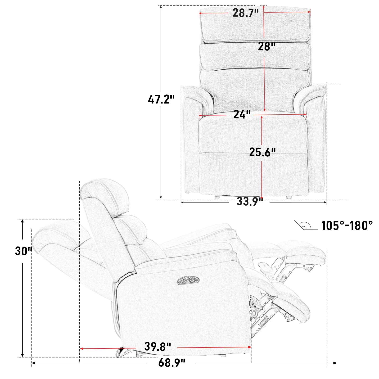 Cjsmart Home Electric Recliner Zero Gravity Recliner Chair With Power