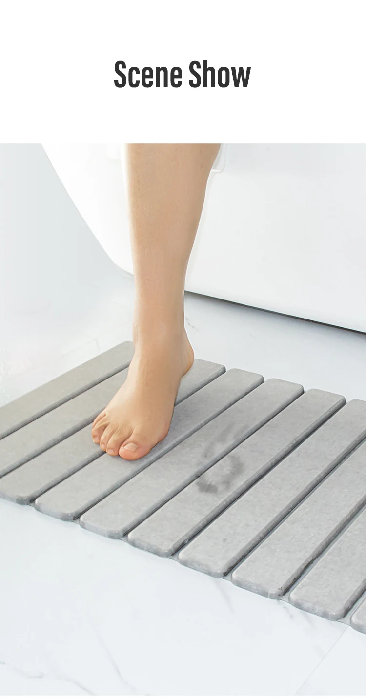 Diatomaceous Earth Bath Mat Diatomite Bath Mat Nonslip Bathroom Floor