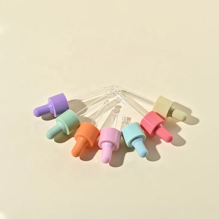 NEW 5ml 10ml 15ml 20ml Serum Cosmetic Packaging Transparent Flat Shoulder Empty Repair Essential Oil Glass Dropper Bottle