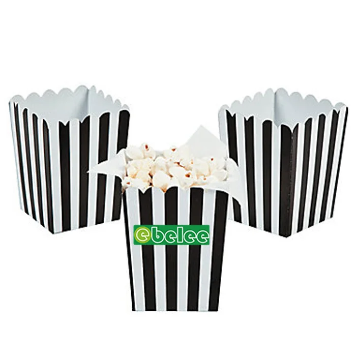 Movie Theatre Style 46 OZ Kraft Paper Popcorn Box Disposable Family Popcorn Container for Party