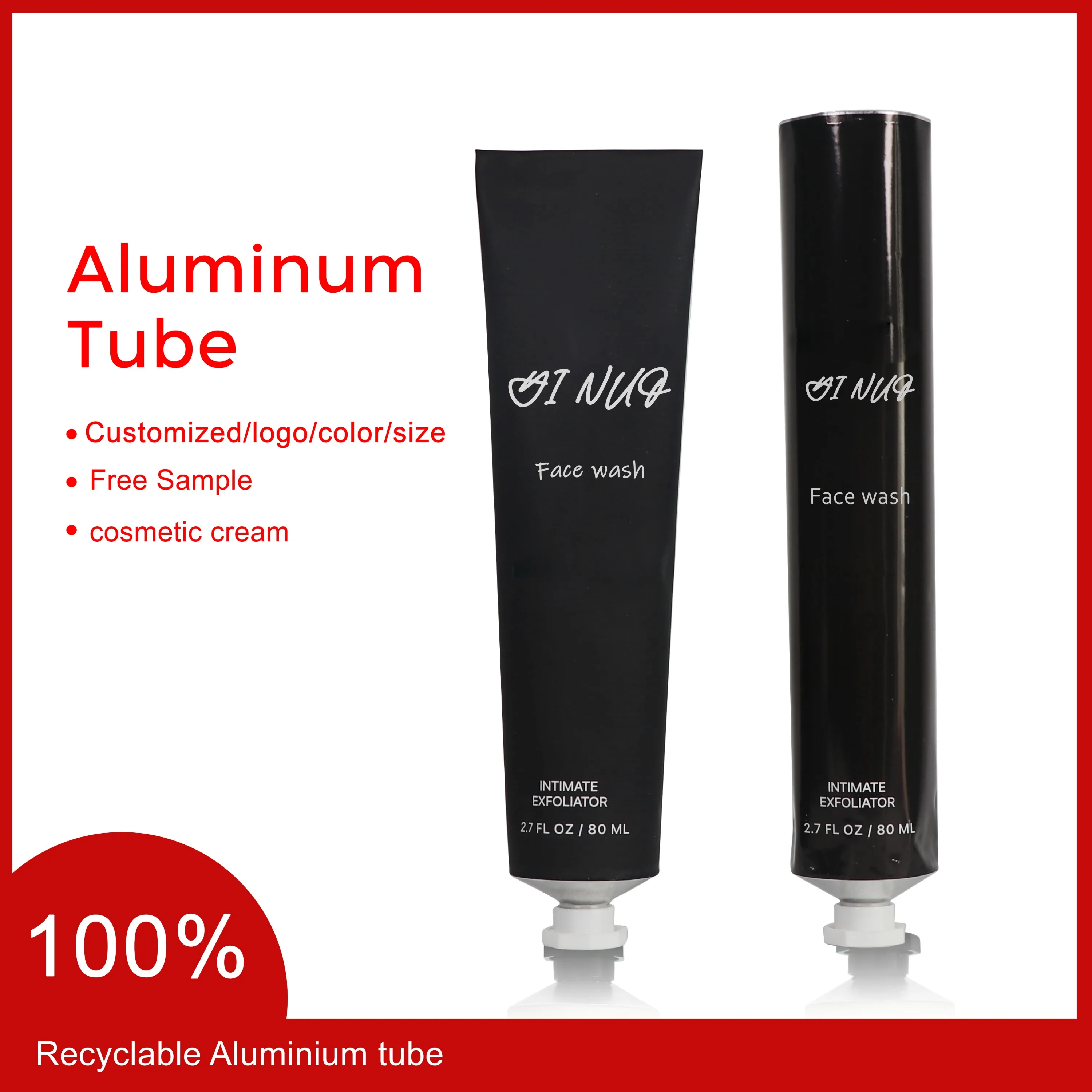 Factory Custom Metal Packaging 30ml Collapsible Hand Cream Aluminum Tubes for Cosmetic