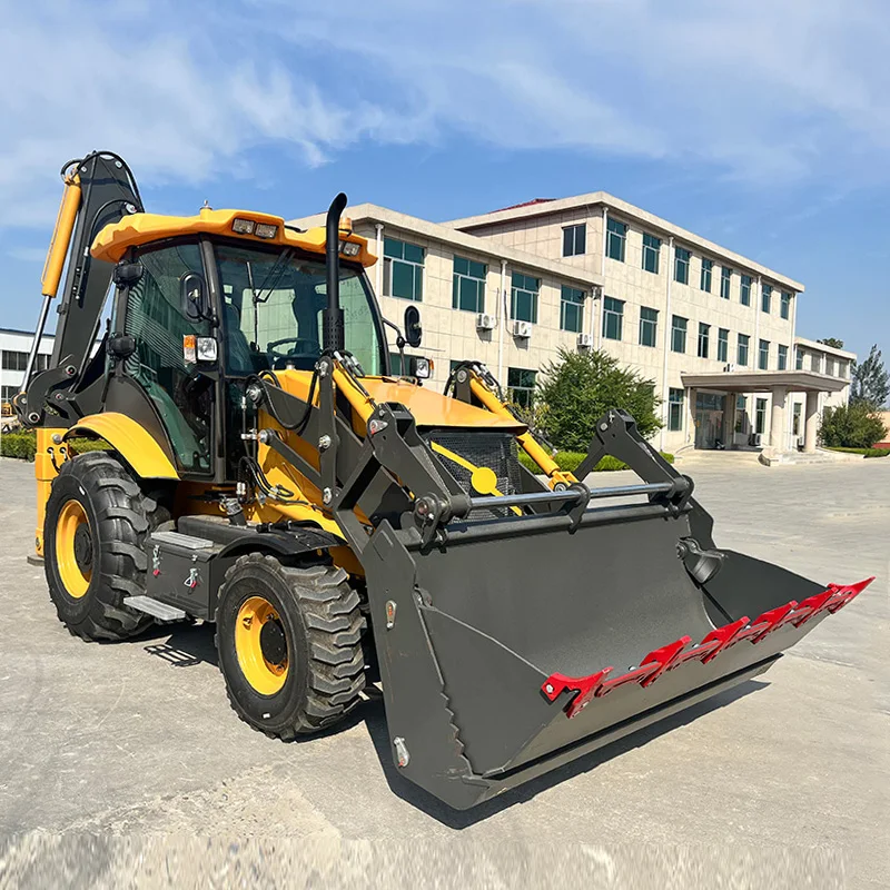High-Clearance Chassis Design for Muddy Farmland and Rice Fields Agricultural Backhoe Loader 4x4 with EPA Engine