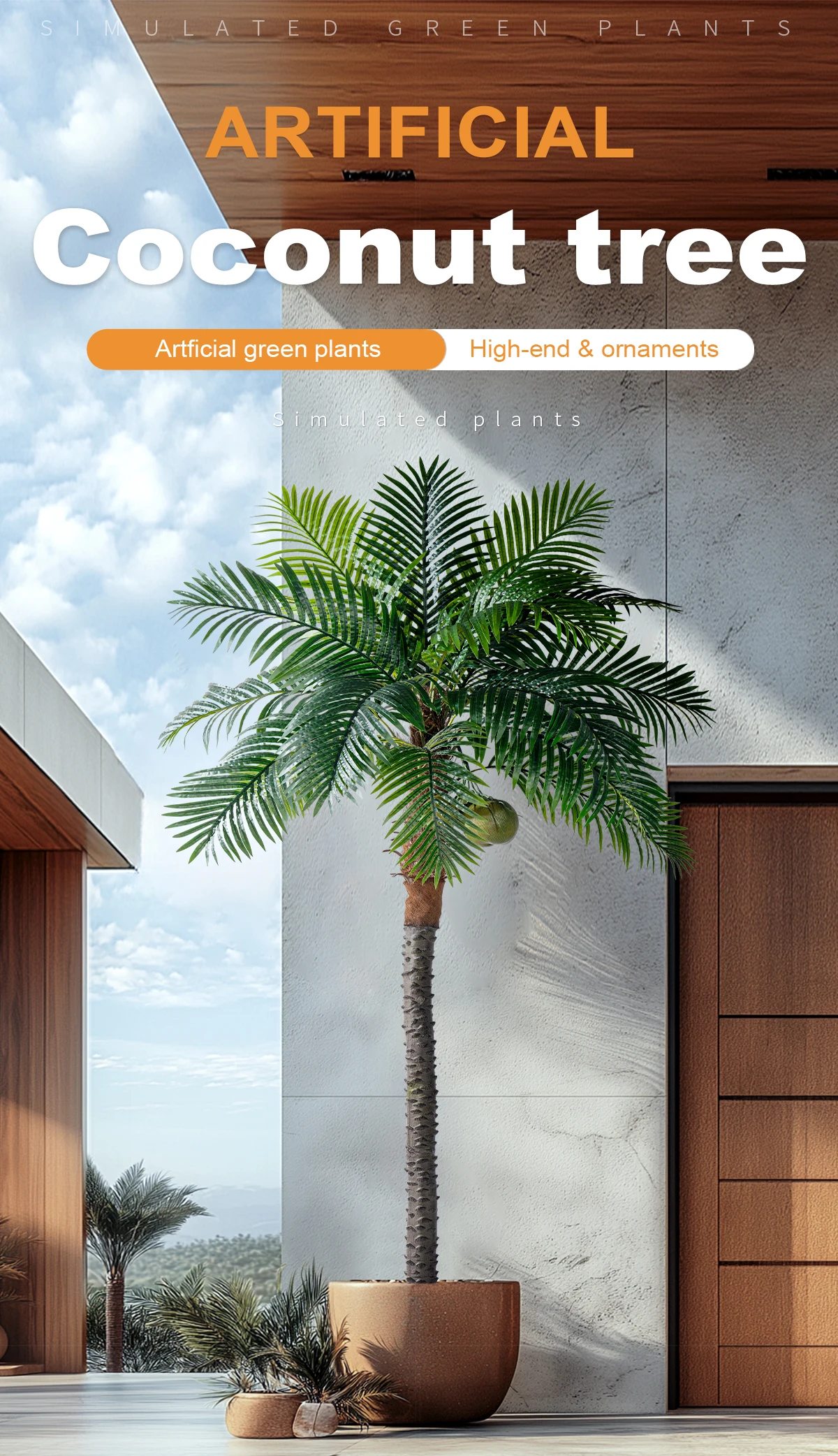  hotel decorative plants faux material-2