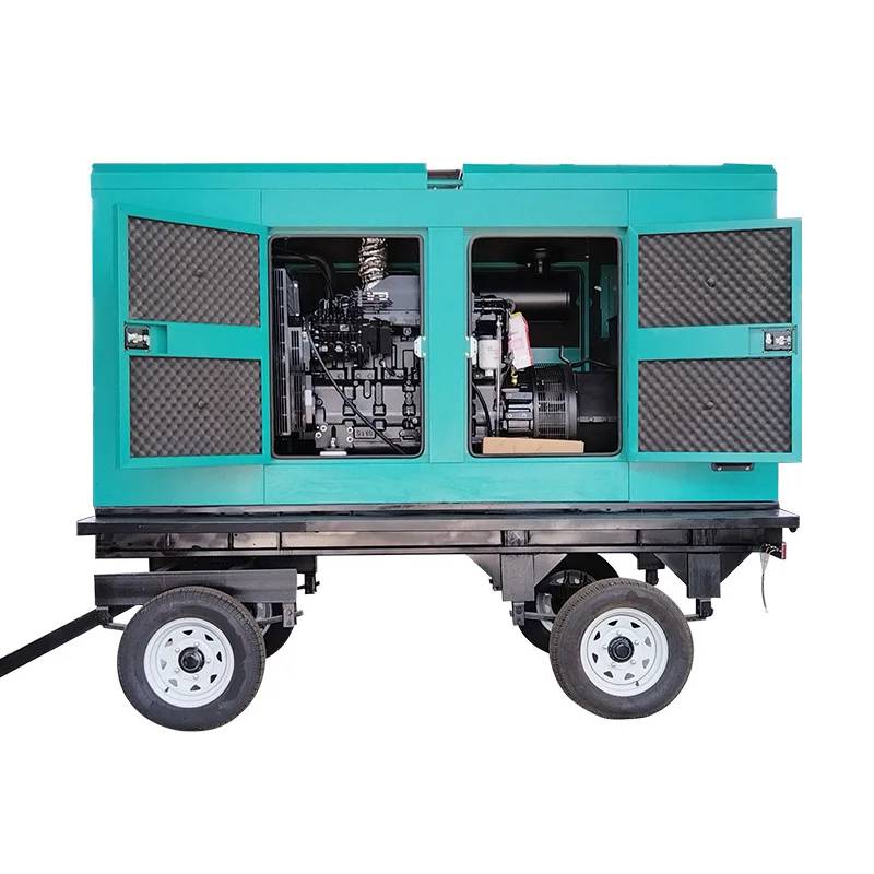 Trailer Diesel Generator Set 180kva Silent Type With ATS & Remote Control 50/60Hz 20kw Power 1500rpm Speed Deutz Engine