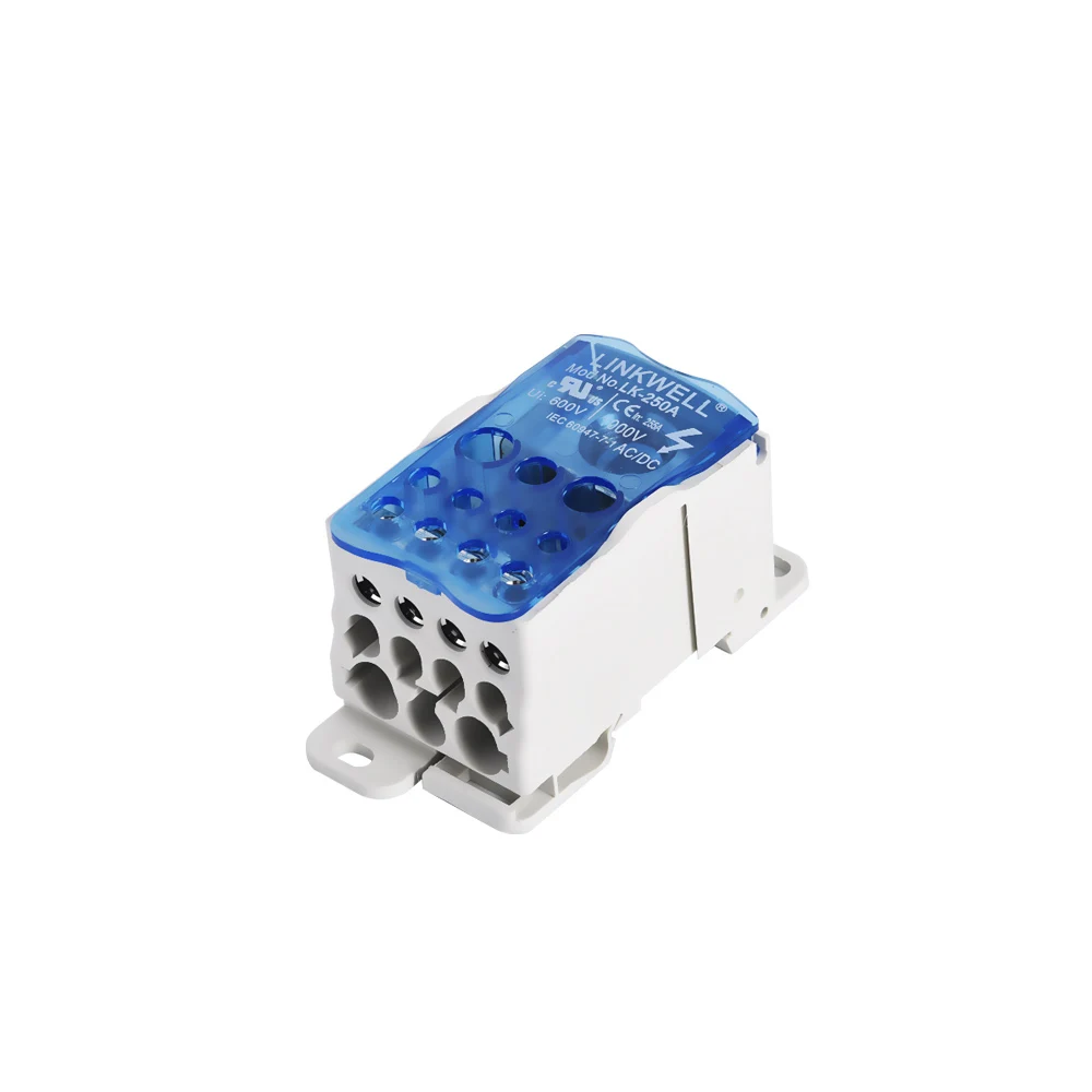 LK 250A Electric Rail Mounted Screw Compact 4-way Pcb Fuse Pluggable Distribution Terminal Blocks