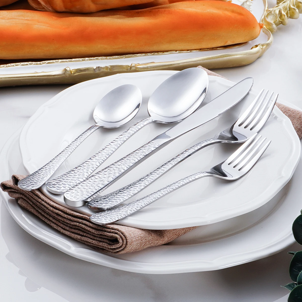 Wholesale Bulk 5 Piece Flatware Kitchen Modern 18/0 Forks And Spoons