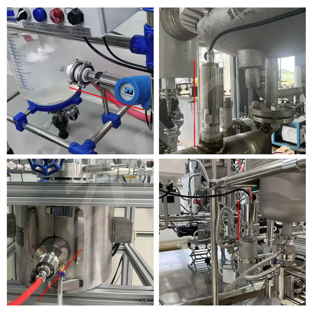 Industrial 4-20mA Analog Vibrational Inline Viscosity Meter for Crude Oil Resin Ink Paint Solder Paste Food Ketchup Slurry Glue