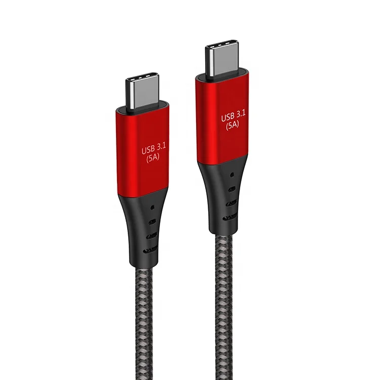 2022 Новый E-MARK IC 20V 5A USB 3,1 кабель с разъемами типа C и USB Type-C PD Быстрый зарядный кабель для передачи данных 10 г/локон, GEN 2 4K 3D