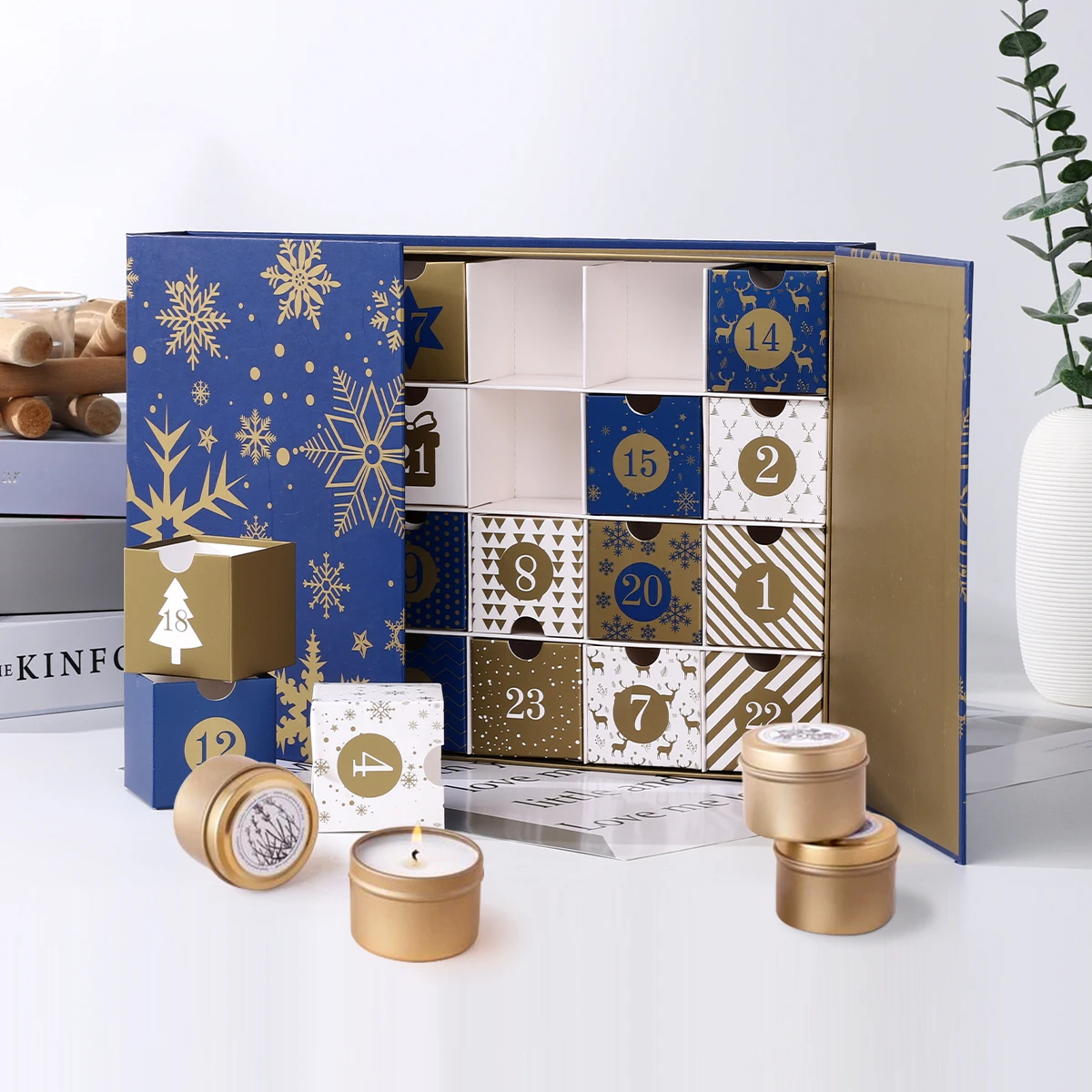 Cosmetic Packaging Paper Box Gift Advent Calendar Present Box Jewelry Advent Calendar Boxes