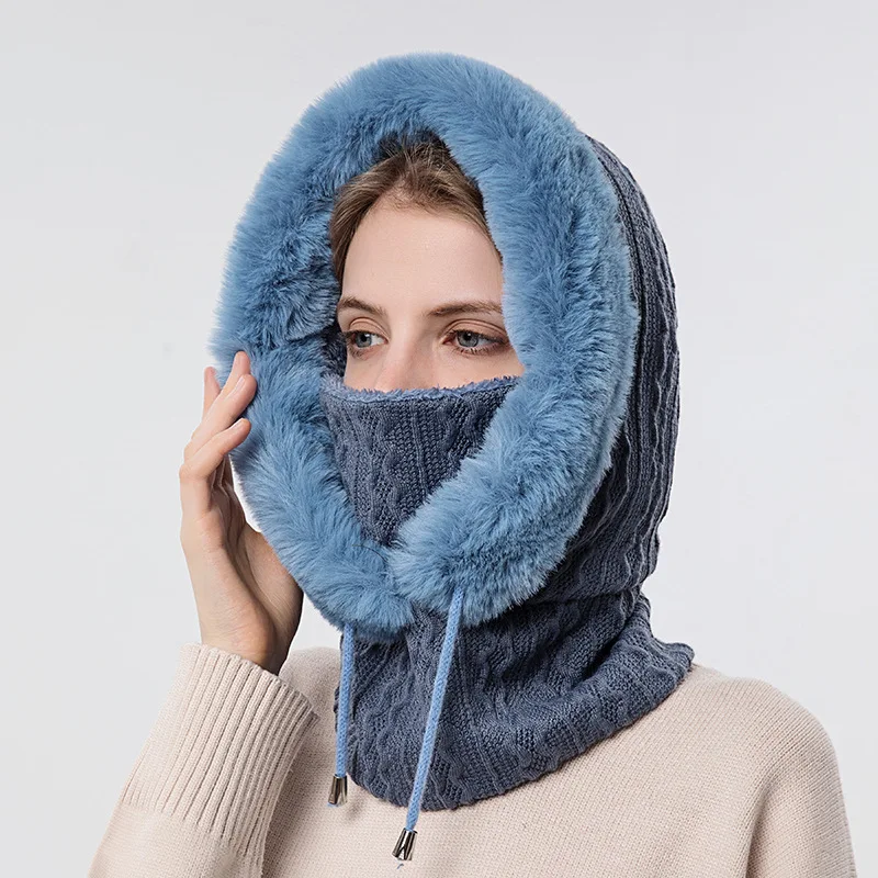 Women Winter Infinity Scarf Hat Set Fleece Lined Knitted Neck Warmer ...