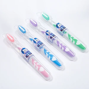 Adult Household Toothbrushes Soft and Hard Nylon Bristles with Plastic Handle Biodegradable and Disposable for Home Use
