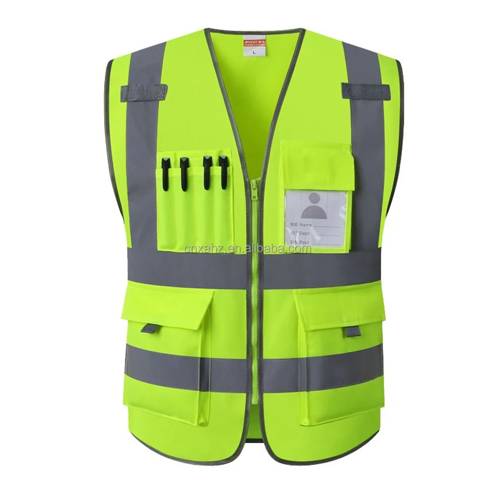 Construction Workout Hi Vis Security Reflective Safety Vest Clothing ...