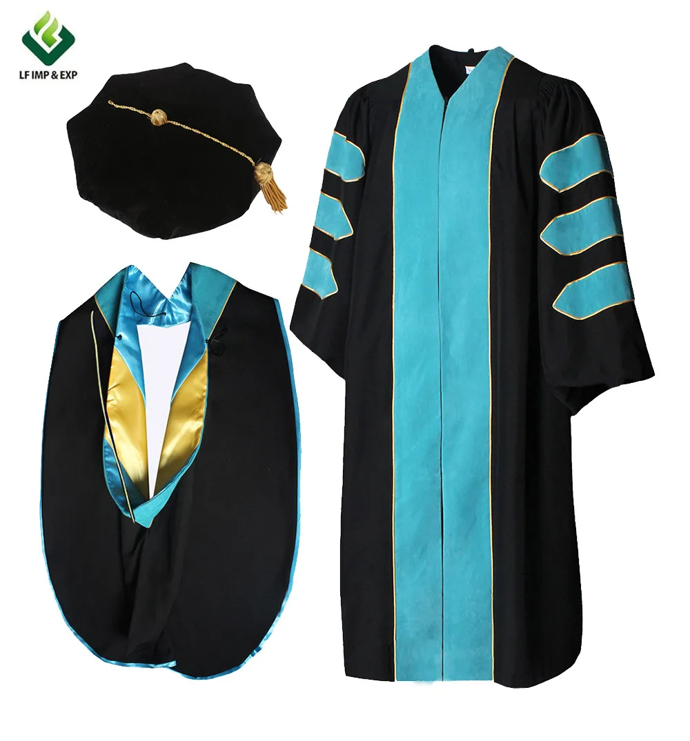 GraduatePro Graduation Doctoral Gown and Cap Tam Academic Regalia for  Faculty School Ceremony Student Professor PhD Unisex : Amazon.co.uk: Fashion