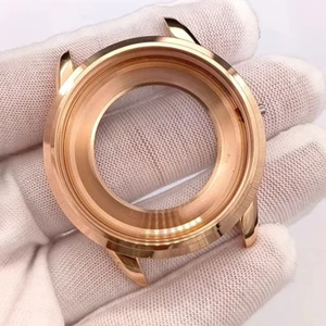 OEM Factory Customized Uhr Luxury Watch Case 316L Stainless Steel Casual Business Style Rose Gold Watch Case