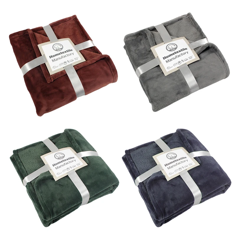 Professional Manufacturer Solid Custom Color Flannel Fleece Blanket