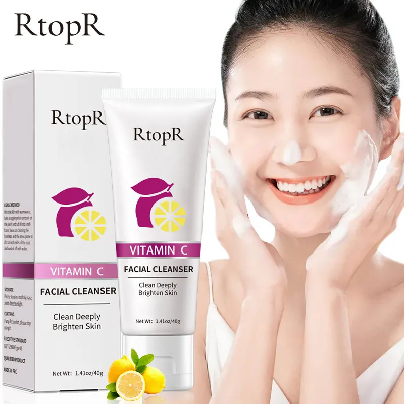 New Product RTOPR Clean Deeply Brightening Skin Vitamin C Whitening Facial Cleanser