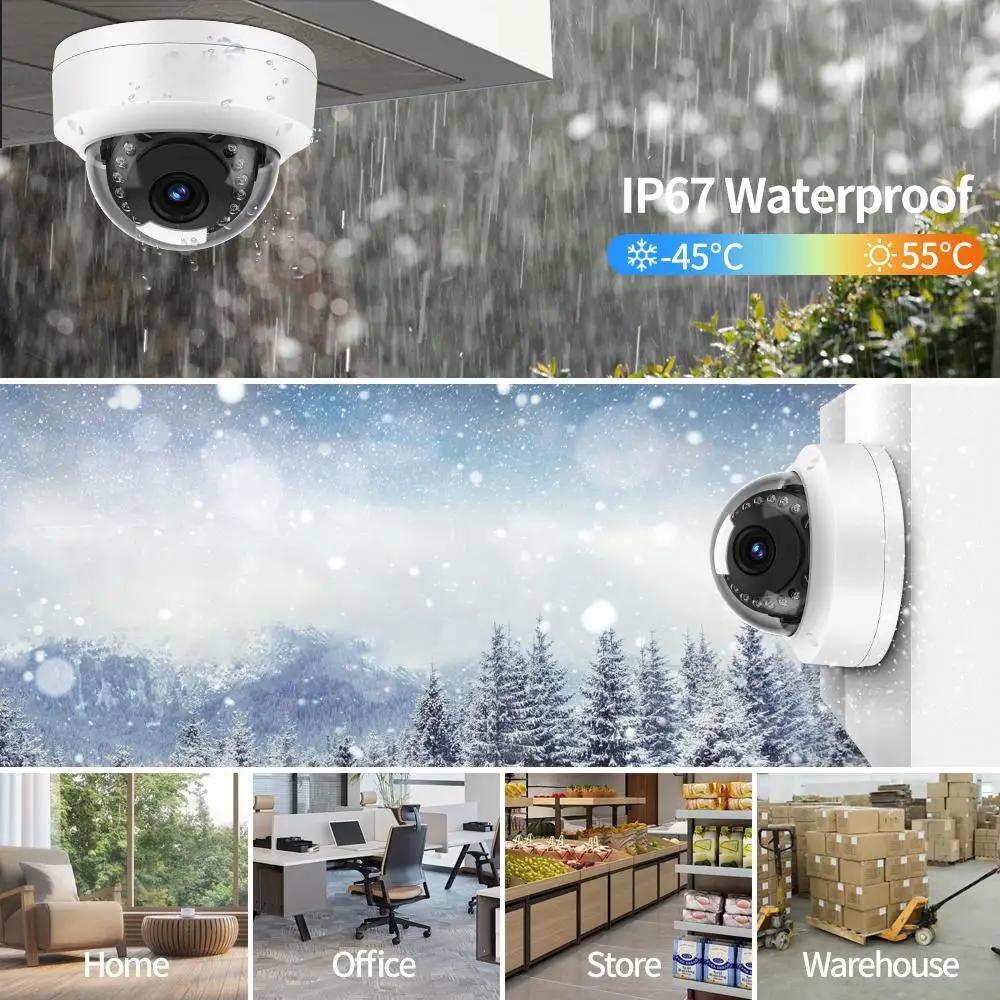 Good Selling Security Type Mini Ip 4K vandal dome Outdoor 8Mp Xm Dome Camera Cctv