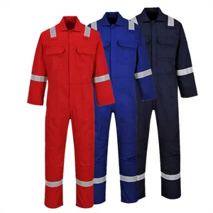 OEM 100% Cotton Safety Work Clothes Uniform Suit Flame Fire Retardant Workwear FRC FR Fireproof Workwear Aramid Coveralls