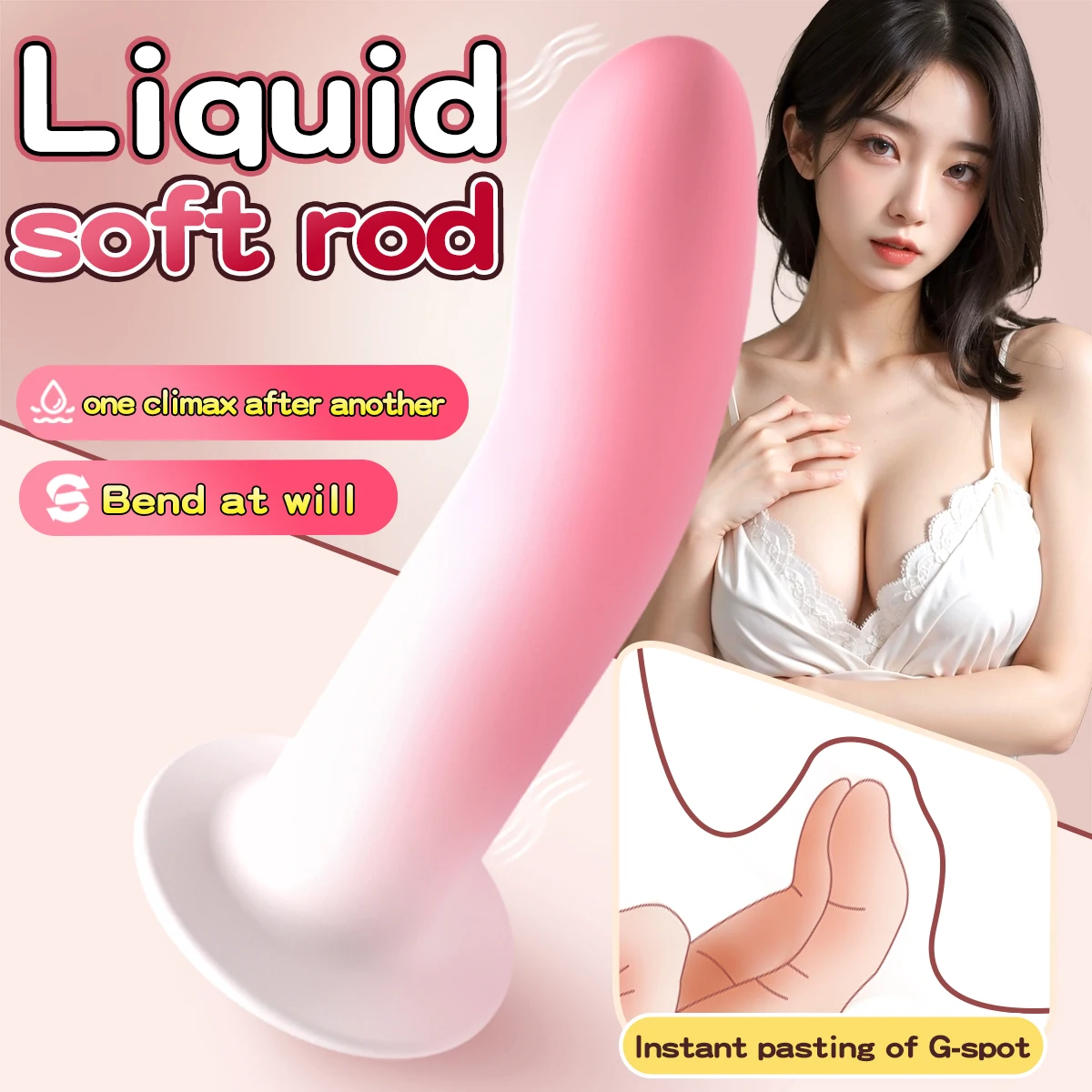 Product detail showing liquid silicone texture and finish