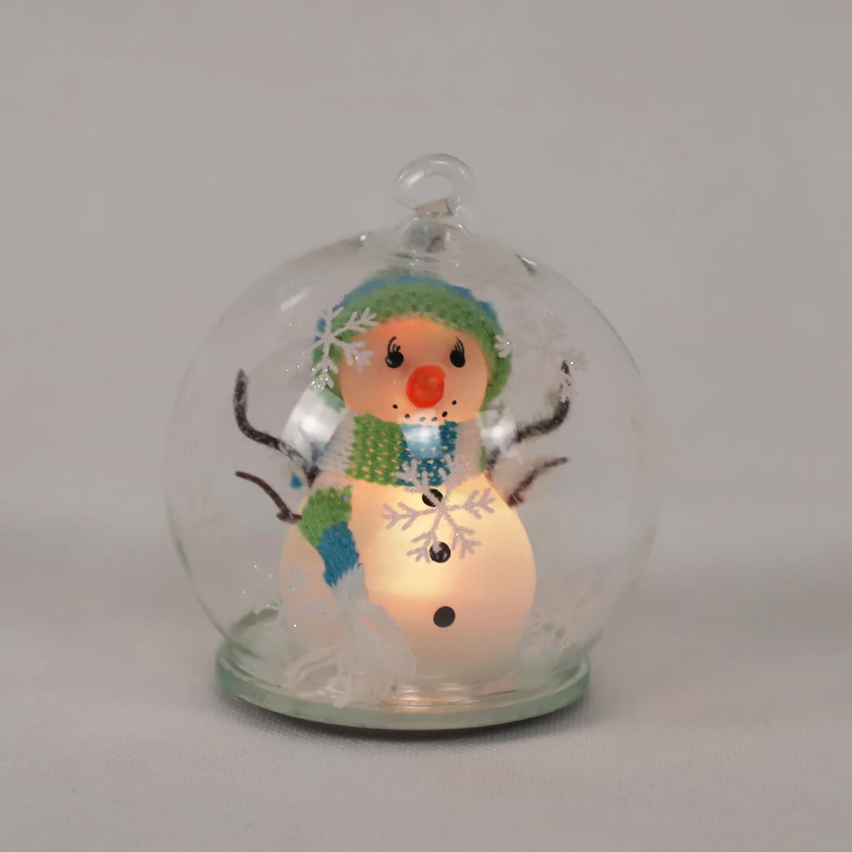 Christmas Santa Claus Snowman Glass Music Box Crystal Ball with Artificial Snow LED Light Navidad Table Decor Ornaments Supplies