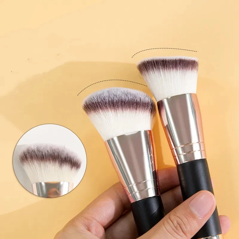 Hmu Double Ended Makeup Brush Multifunctional Angled Blush Contour Powder Foundation Face