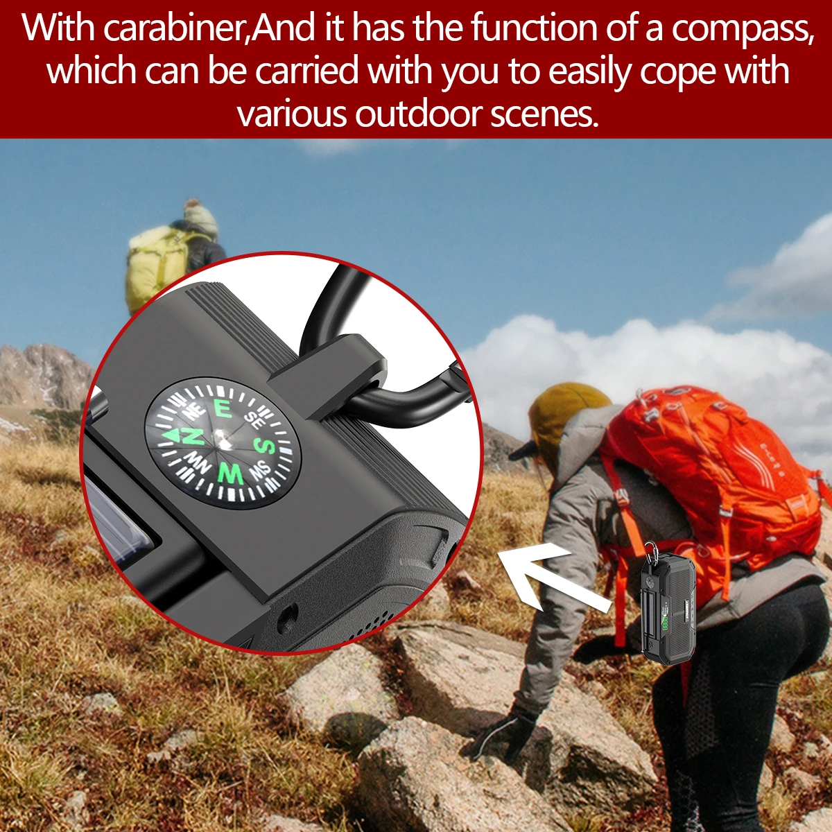 ABBREE IPX5 Водонепроницаемый Многофункциональный Аварийный радиоприемник с автоматическим сканированием AM/FM/NOAA Погодный радиоприемник с USB-зарядкой сотового телефона SOS