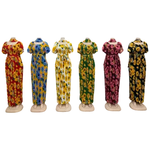 Wholesale New Spring and Summer Women's Casual Short Sleeve Printed O Collar Fashion Dress