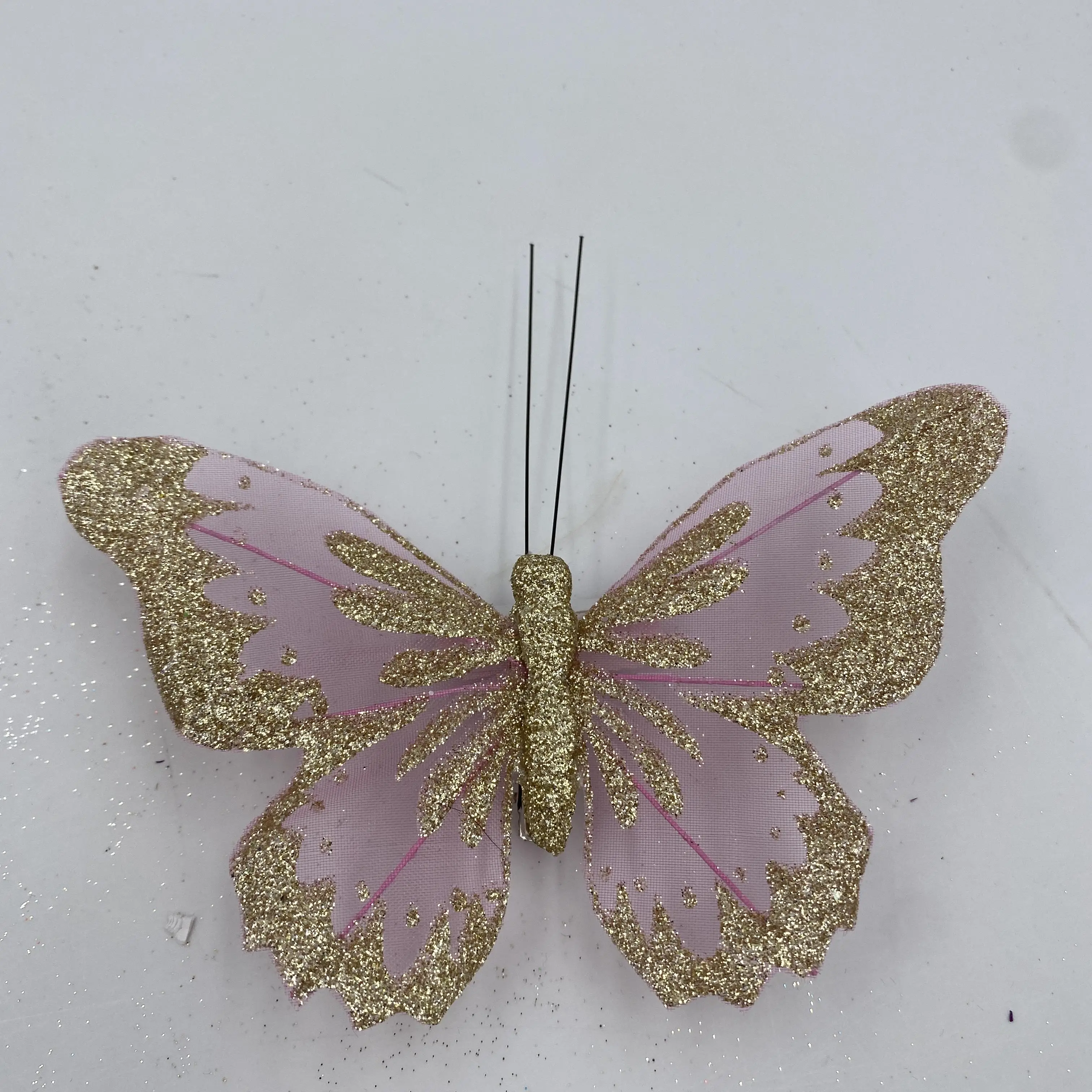 Blue Gradient Butterfly With Clip for Wedding Multi Color Butterflies Festival Decoration Wholesale