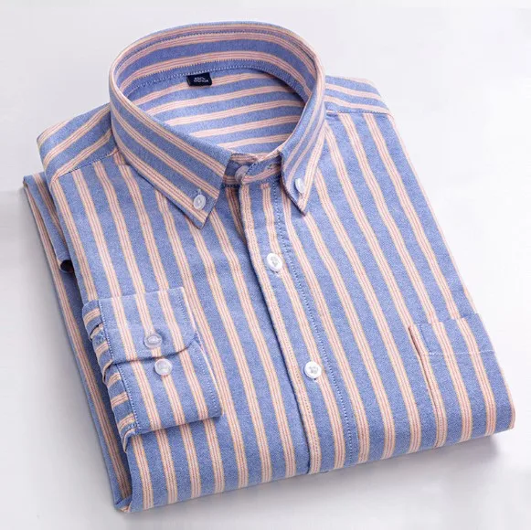 Wholesale Custom Cotton Casual Shirt Stand-up Collar Long Sleeve Men's ...