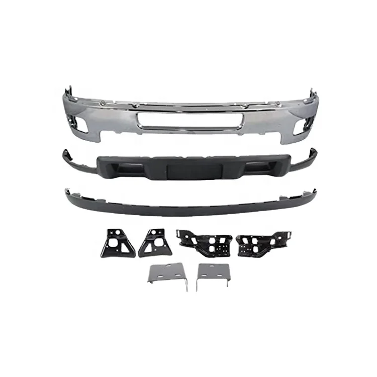 Garage-Pro Front Chrome Steel Bumper Kit Fog Light Holes for Chevrolet Silverado 2500 3500 HD 2011-2014 Replaces