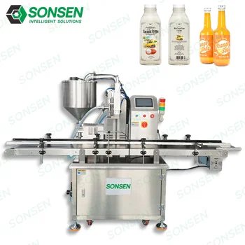 SONSEN Industrial Custom Automatic Juice Milk Liquid Filling Machine Vertical Servo Single Head Cosmetic Filling Equipment