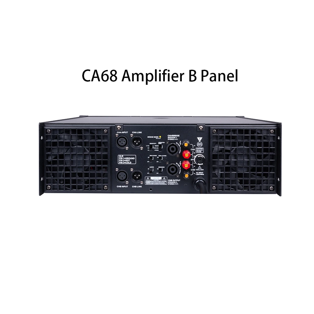 Ca68 Professional Class H Audio Power Amplifier High Power Stable 2ohm