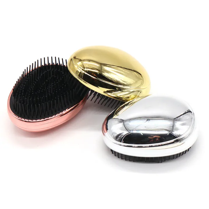 Customized High Quality Personalized Wet Portable Detangling Round Egg Hair Brush Shampoo Scalp Massager