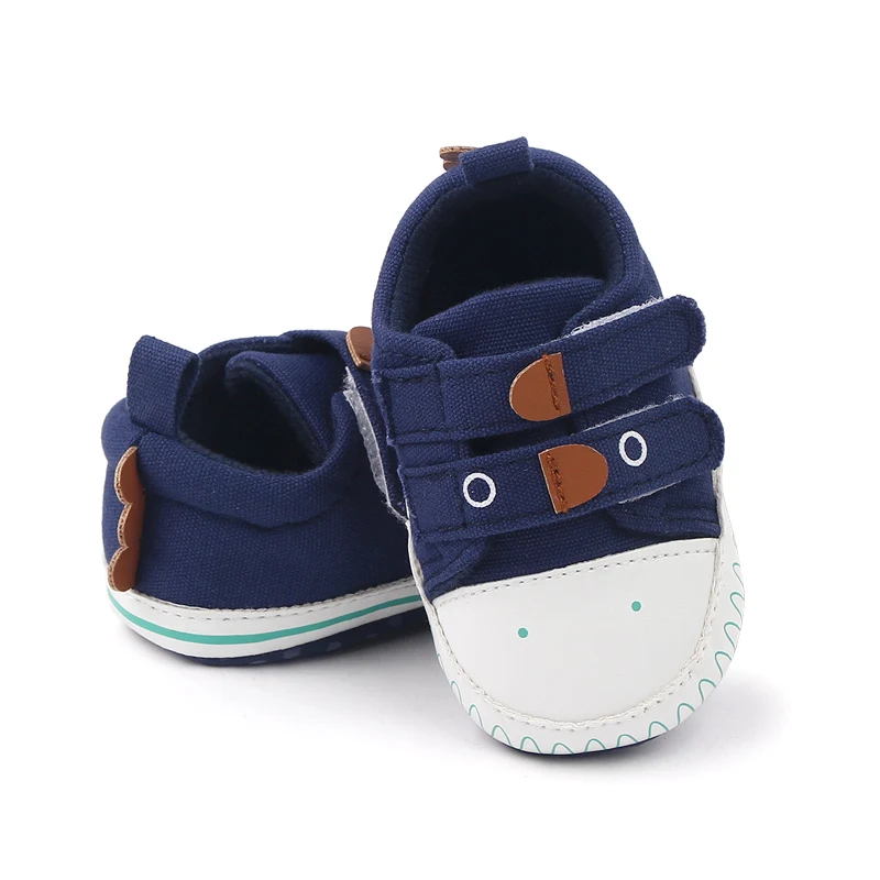 Hook&loop Design Canvas Babt Toddler Infant Newborn Boy Shoes Spring Autumn Baby Boy Shoes manufacture