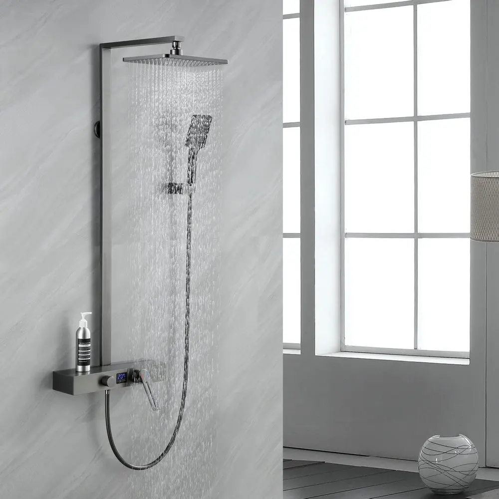 Bathroom Shower Set - Rain Shower Head with Hot & Cold Water