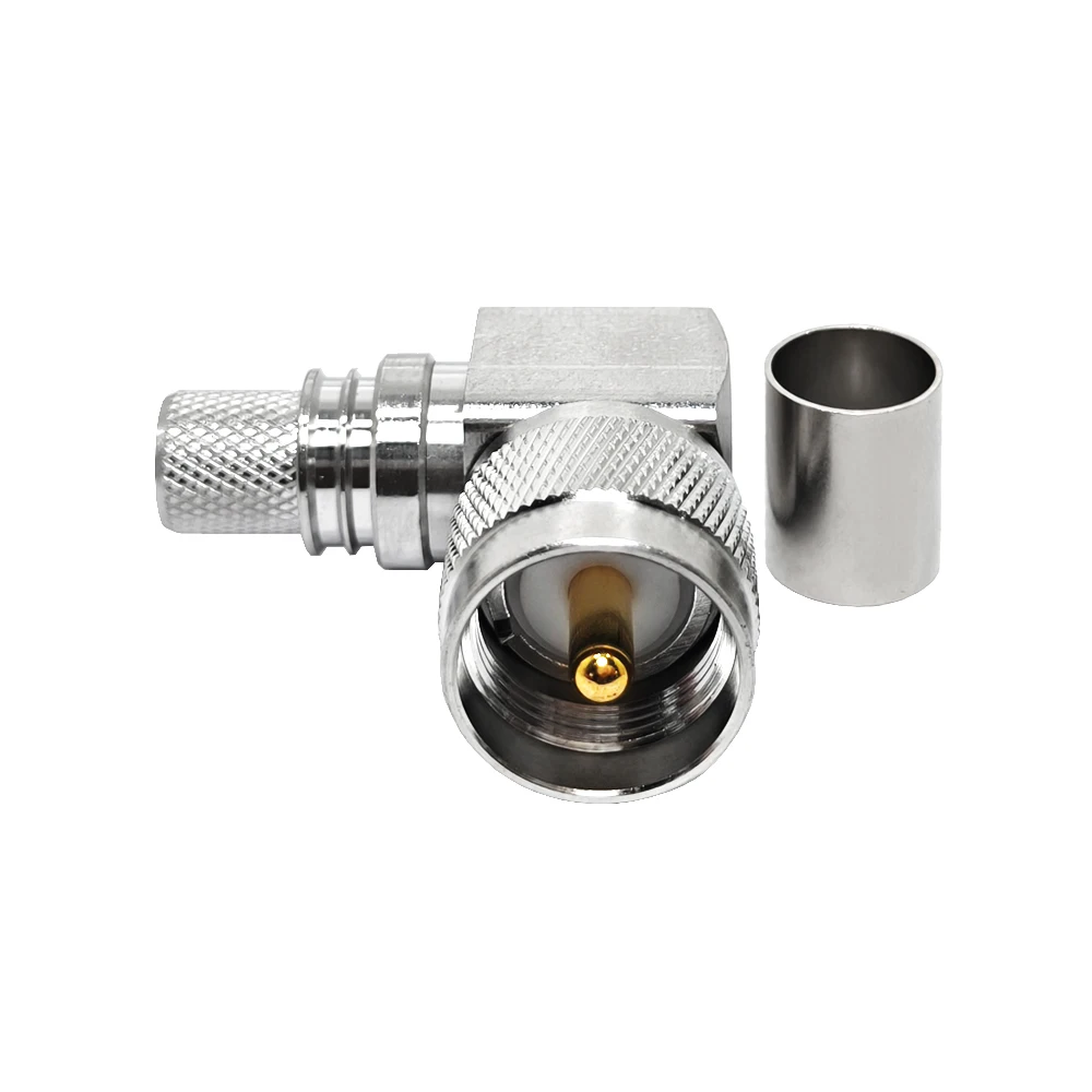 Factory UHF Male Plug Macho Right Angle RA 90 Degree WTR 400 Rg213 Rg214 Rg8  Rf Crimp Coaxial Connector Converter Connecteur