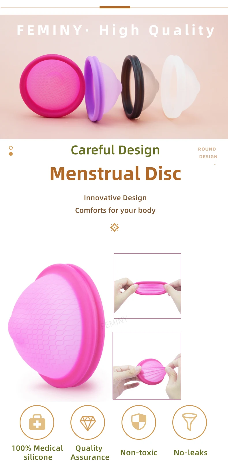 Reusable Menstrual Disc Disco Menstrual Disk Lady Period Disc Soft ...