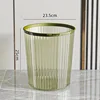 Small transparent green trash can 725