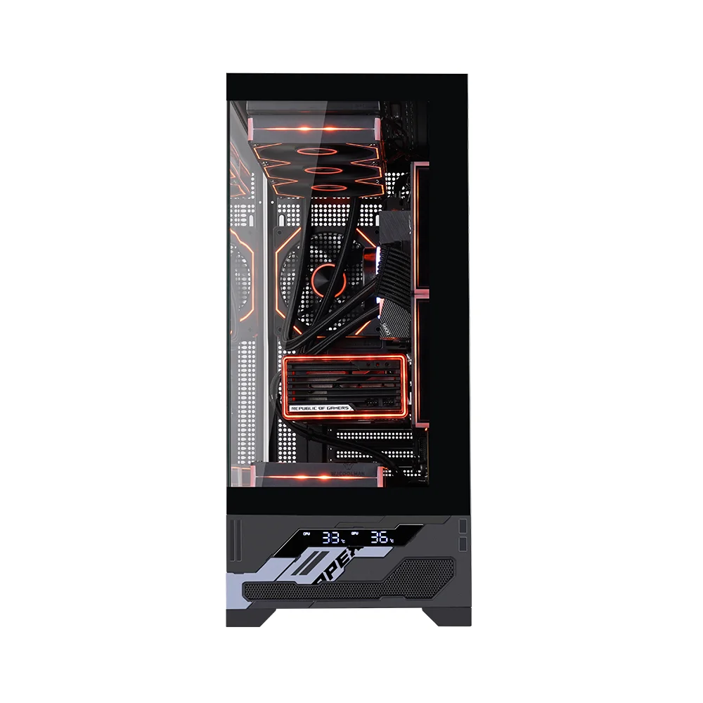 MicroATX RGB Aluminum Alloy Gaming PC Desktop Computer Case Mid Tower with RGB Lighting aperçu 3
