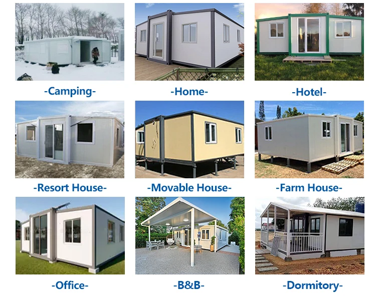 Modular Container House Home Office Cabin House Mobile Expandable Container House Tiny Homes Ready to Ship