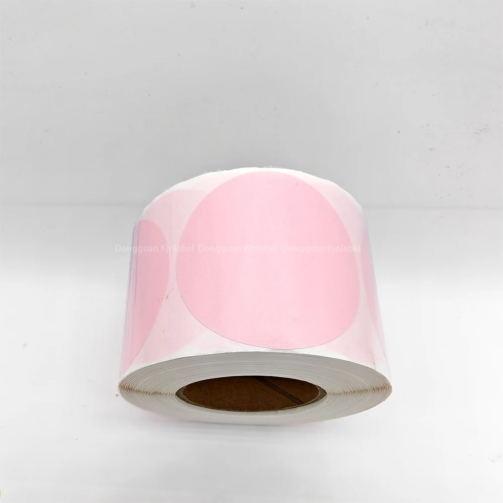2 Inch Round Thermal Stickers Round Coloured Stickers Adhesive Colored Thermal Label Rolls for Stationery Color Label Printer