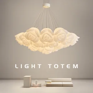 JACKSUN Butter-style Chandelier French-style Lighting Modern Cozy Master Bedroom Light Rose-themed Ambiance Dining Room Lighting